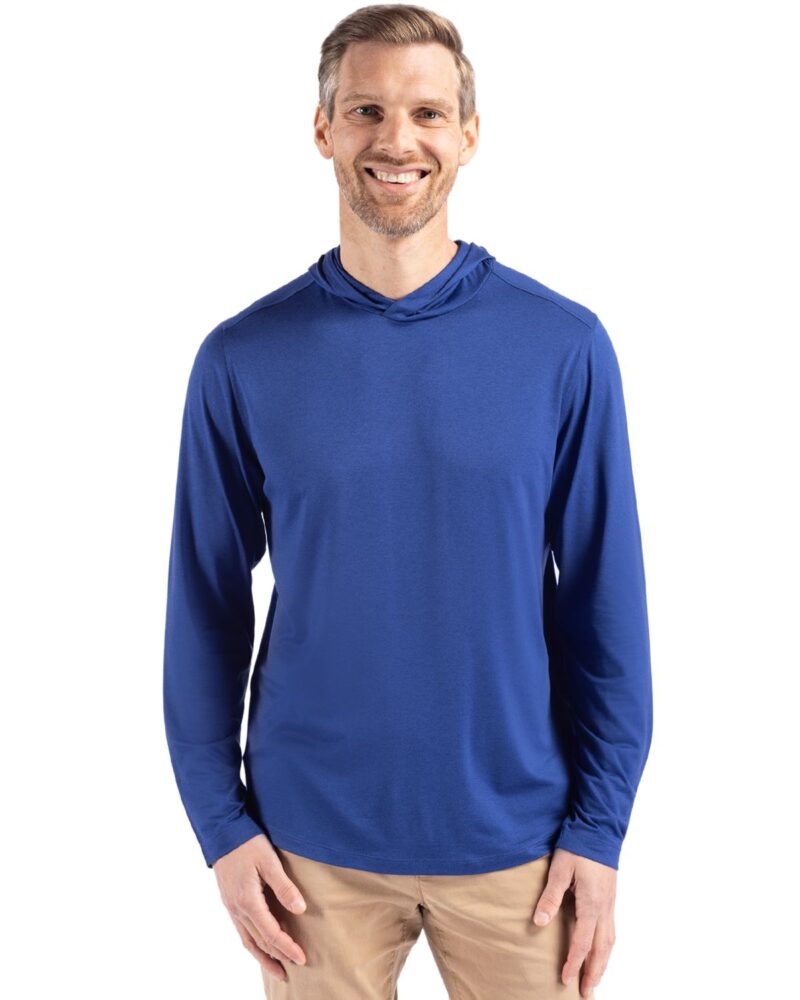 Cutter & Buck Coastline Recycled Double Peached Mens Big & Tall Hooded Pullover