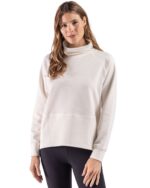 Cutter & Buck Drift Epic Confidence Recycled Textured Knit Womens High Neck Pullover