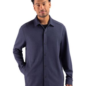 Cutter & Buck Drift Textured Knit Recycled Mens Shirt Jacket