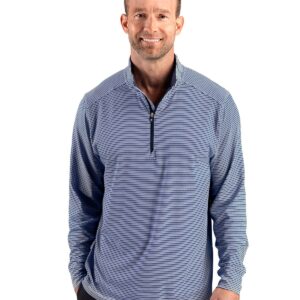 Cutter & Buck Forge Recycled Double Stripe Four-Way Stretch Mens Quarter Zip Pullover