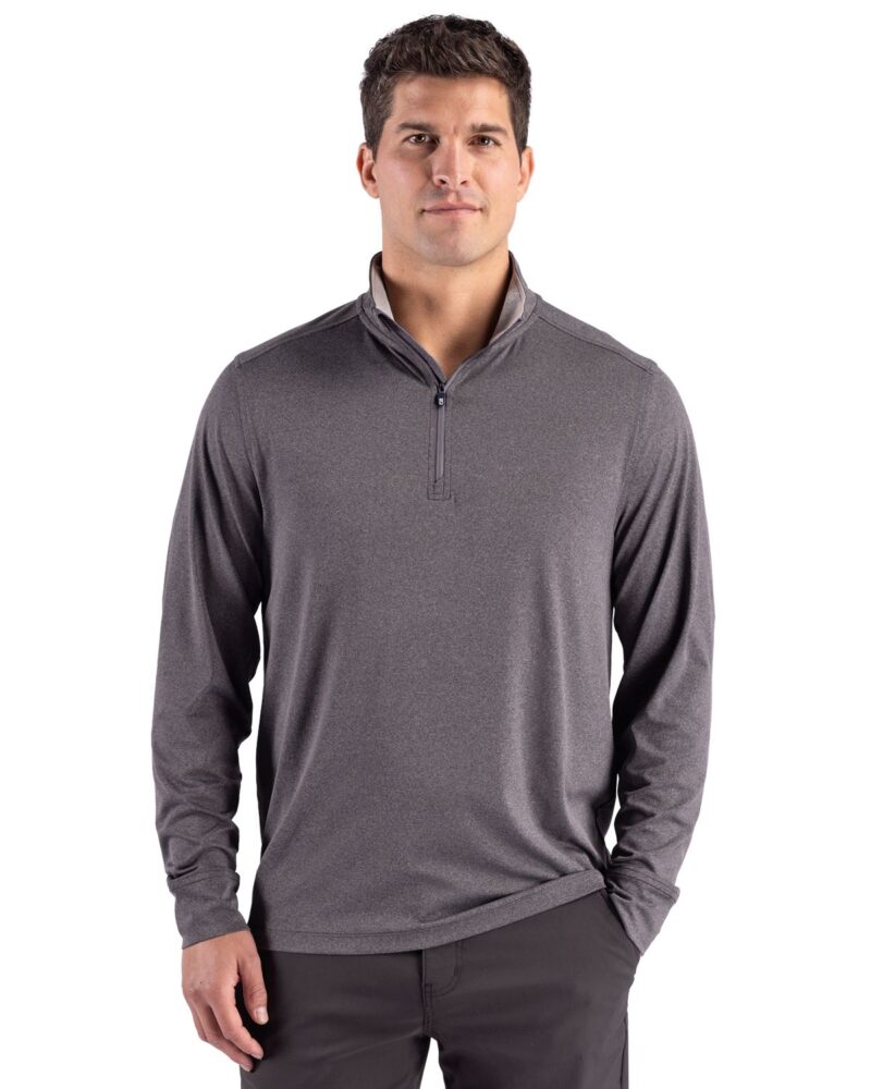 Cutter & Buck Forge Recycled Four-Way Stretch Mens Big & Tall Quarter Zip Pullover