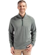 Cutter & Buck Peshastin Recycled Grid Fleece Mens Big & Tall Half Zip Pullover