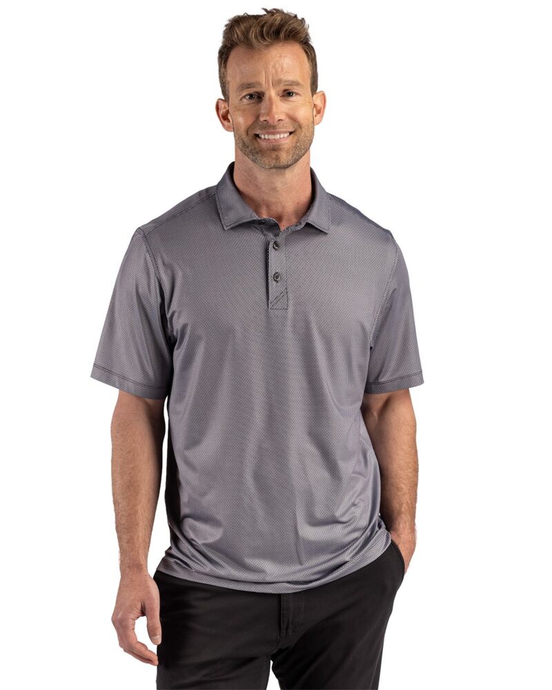 Cutter & Buck Pike Recycled Lattice Print Mens Polo