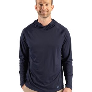 Cutter & Buck Prospect Recycled Featherlight Stretch Mens Big & Tall Hooded Pullover