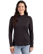 Cutter & Buck Prospect Recycled Featherlight Stretch Womens Hooded Pullover