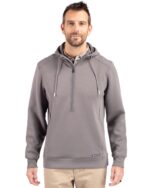 Cutter & Buck Roam Recycled Buttery-Soft Knit Mens Big & Tall Half Zip Hooded Pullover