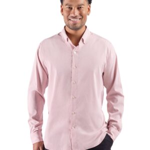 Cutter & Buck Skyline End on End Recycled Long Sleeve Mens Dress Shirt