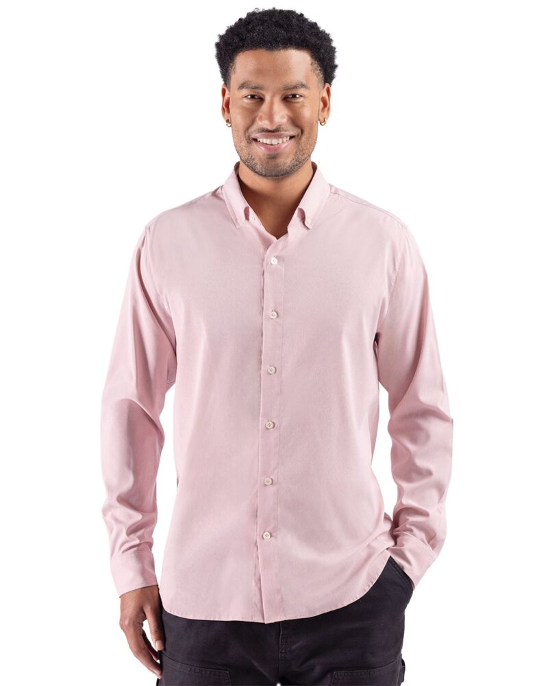 Cutter & Buck Skyline End on End Recycled Long Sleeve Mens Dress Shirt