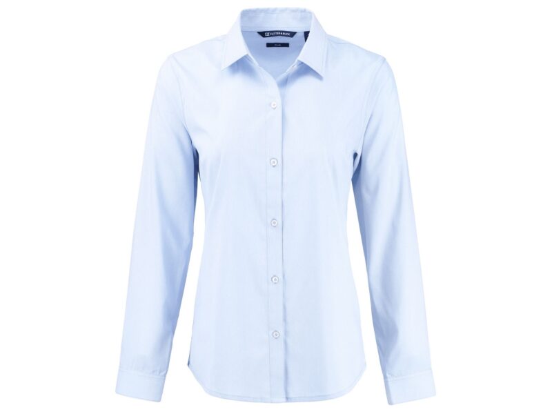 Cutter & Buck Skyline End on End Recycled Long Sleeve Womens Dress Shirt - 1