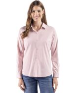 Cutter & Buck Skyline End on End Recycled Long Sleeve Womens Dress Shirt