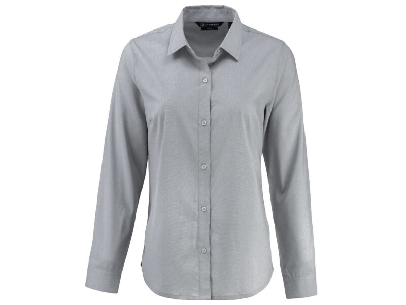 Cutter & Buck Skyline End on End Recycled Long Sleeve Womens Dress Shirt - 2