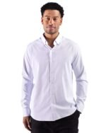 Cutter & Buck Skyline Windowpane Recycled Long Sleeve Button Down Mens Big & Tall Dress Shirt