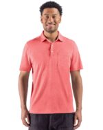 Cutter & Buck Virtue Recycled Heathered Featherlight Pique Mens Big & Tall Pocket Polo