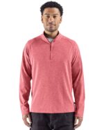 Cutter & Buck Virtue Recycled Heathered Featherlight Pique Mens Big & Tall Quarter-Zip Pullover