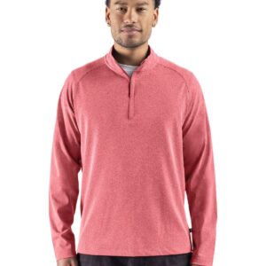 Cutter & Buck Virtue Recycled Heathered Featherlight Pique Mens Quarter-Zip Pullover