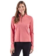Cutter & Buck Virtue Recycled Heathered Featherlight Pique Womens Quarter Zip Pullover
