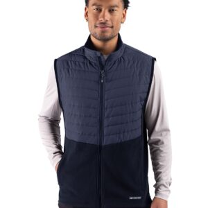 Cutter & Buck Woodland Epic Versatility Recycled Insulated Hybrid Fleece Mens Full Zip Vest