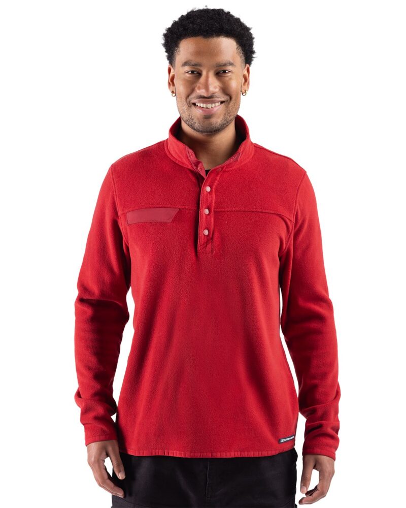 Cutter & Buck Woodland Recycled Fleece Mens Snap Pullover